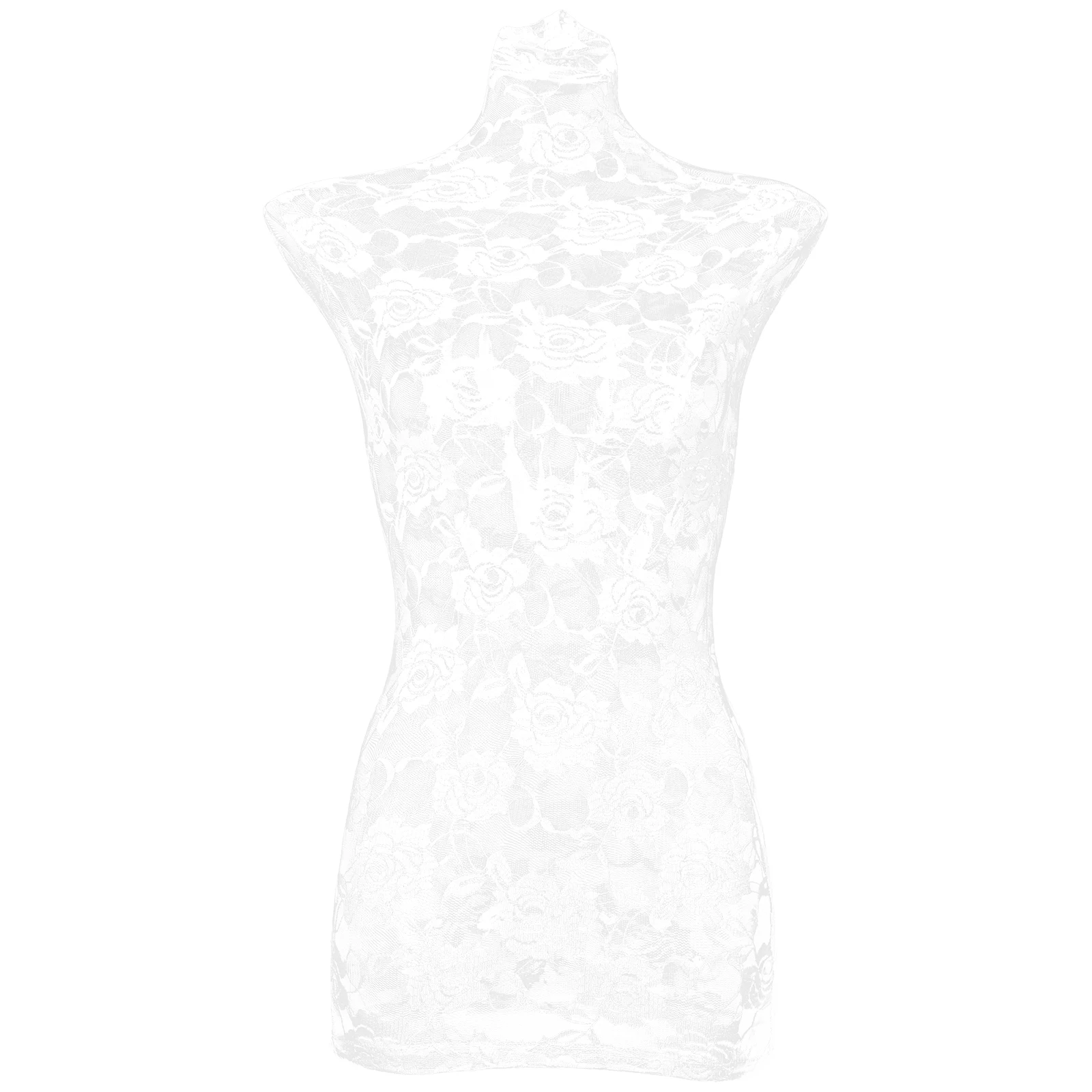Mannequin Lace White Pattern Random Stretchy Adjustable Fabric Dress Form Cover For Dress Form Cover Clothes Display