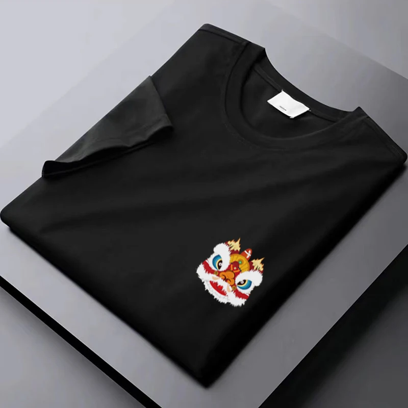 Camiseta de manga corta para hombre, camisa con patrón de estilo Retro chino, S-3XL de gran tamaño, ropa bonita para estudiantes, Verano