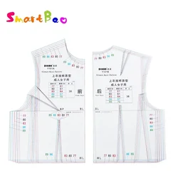 1:1 Fashion Women Prototype Full Scale Cloth Design Rulers Template Basic Sewing Pattern Reglas de Costura y Patronaje