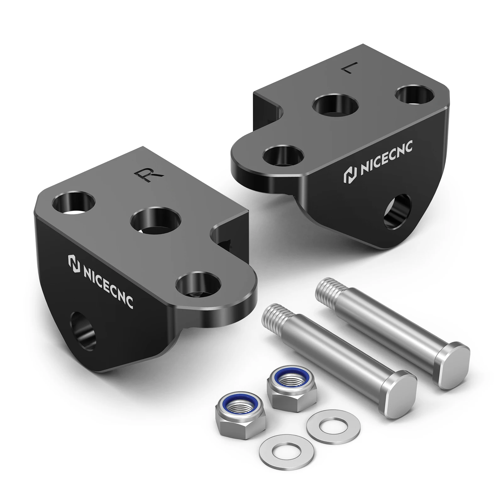 NICECNC For Yamaha YZ250F 2024-2026 Motorcycle Foot Peg Offset Brackets For Yamaha YZ450F 2023-2026 5mm Back & Lower Position