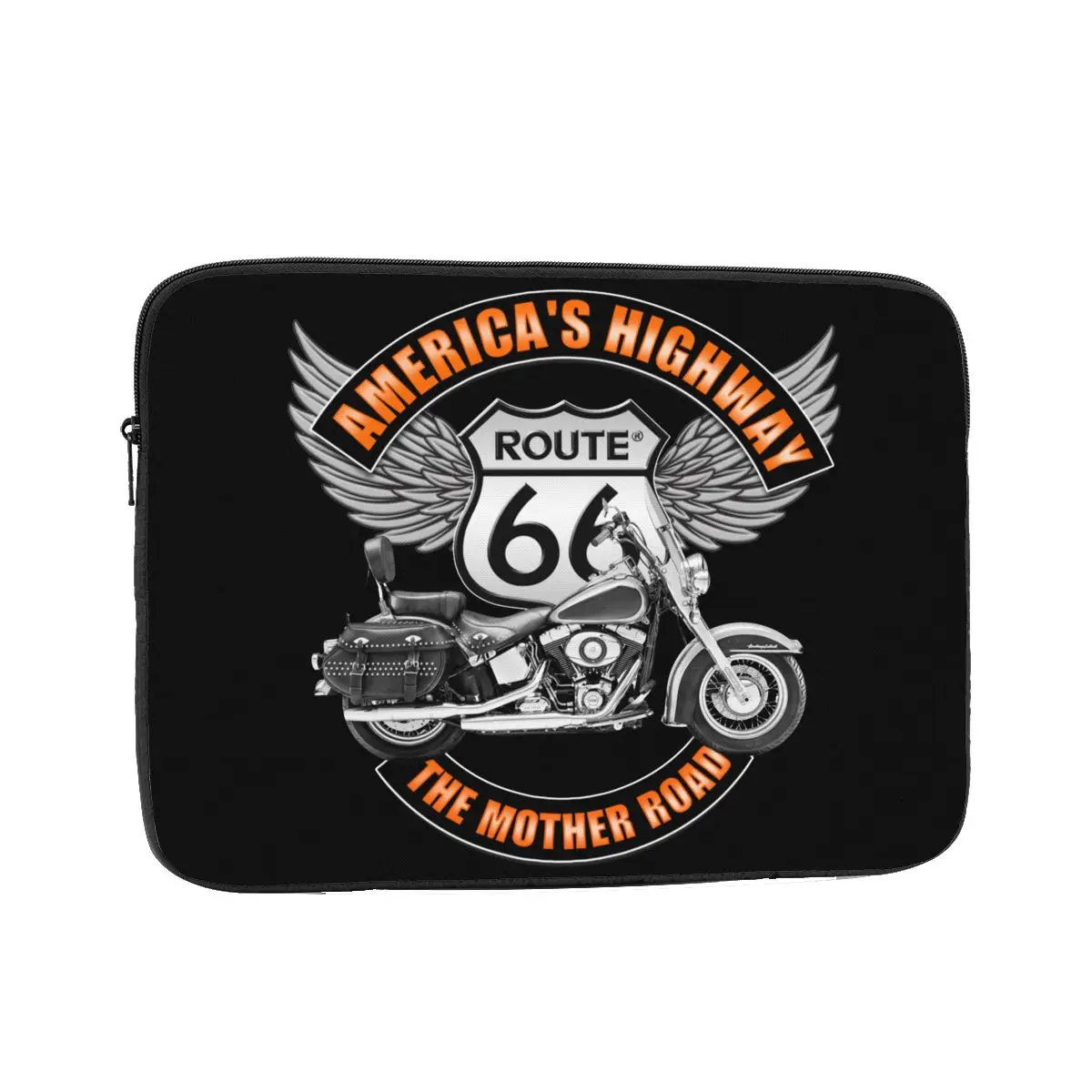 Americas Highway 12 13 15 17 Inch Laptop Sleeve Case Notebook Sleeve Cover Bag Route 66 Mother Road Retro Shockproof Case Bag