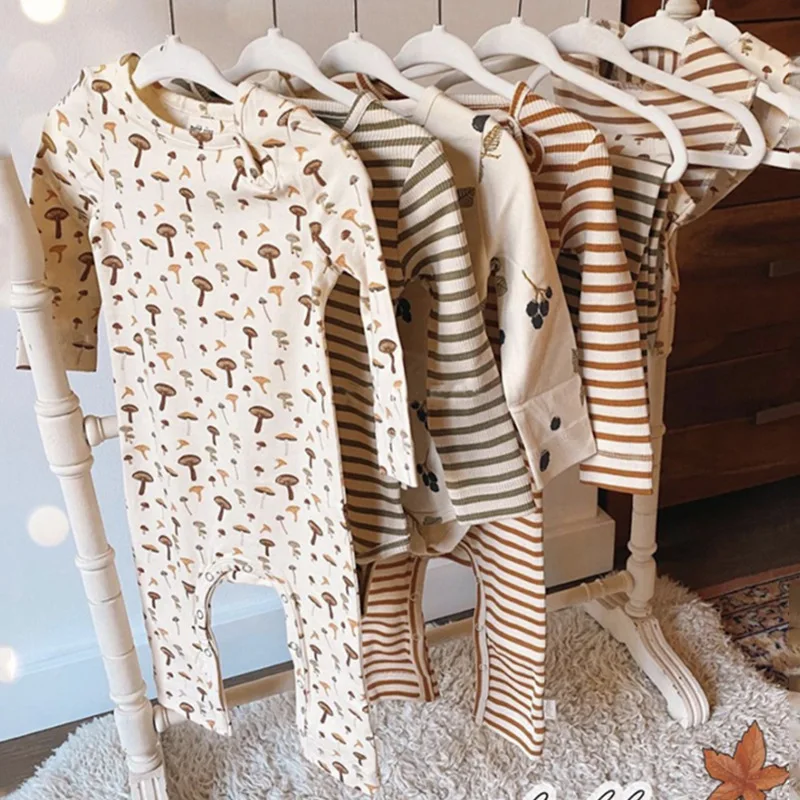 0-24M Newborn Kid Baby Boys Girls Clothes Long Sleeve Cotton Romper Cute Sweet Print Jumpsuit Spring Summer Body Outfits