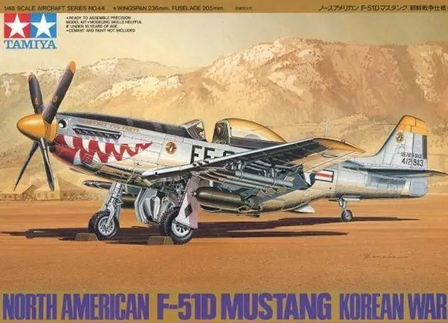 

Tamiya 61044 1/48 Scale Model Fighter Aircraft Kit North American F-51D Mustang