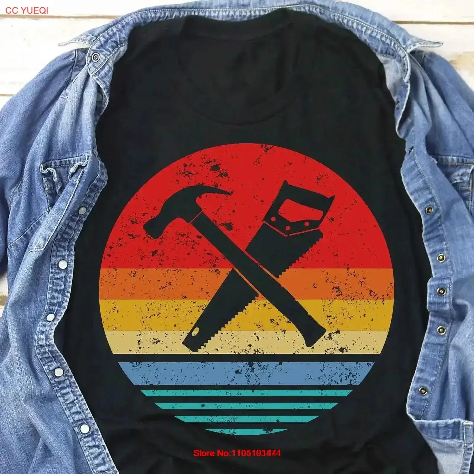 Carpenter T Shirt Handyman SweaT Carpentry Woodworking vintage Washed Versatile fashion Top For Everyday Wear Comfortable