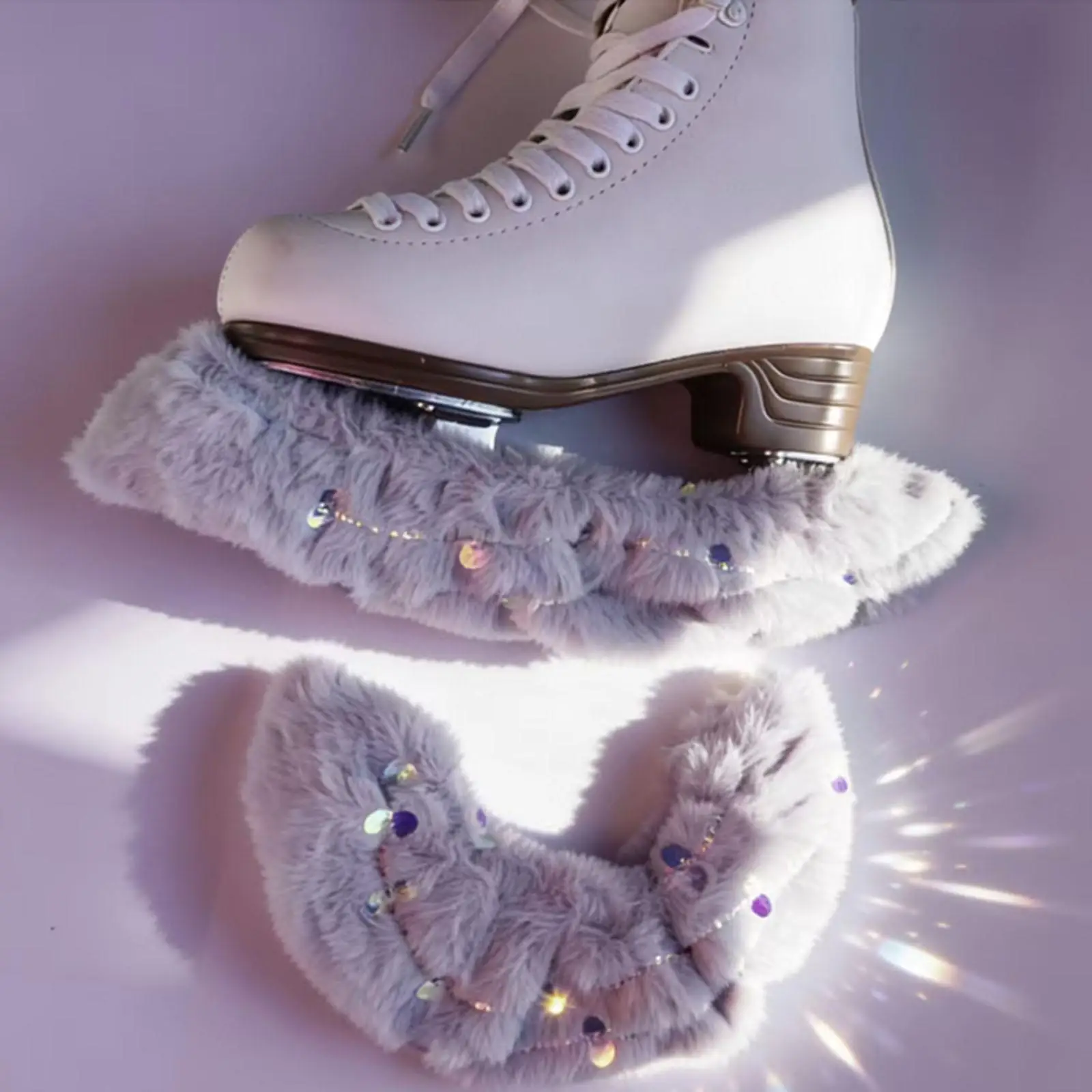 Portable Acrylic Fiber Skate Covers Anti Scratch Blade Protection Guard for Ice Skating Figure Skates Adult