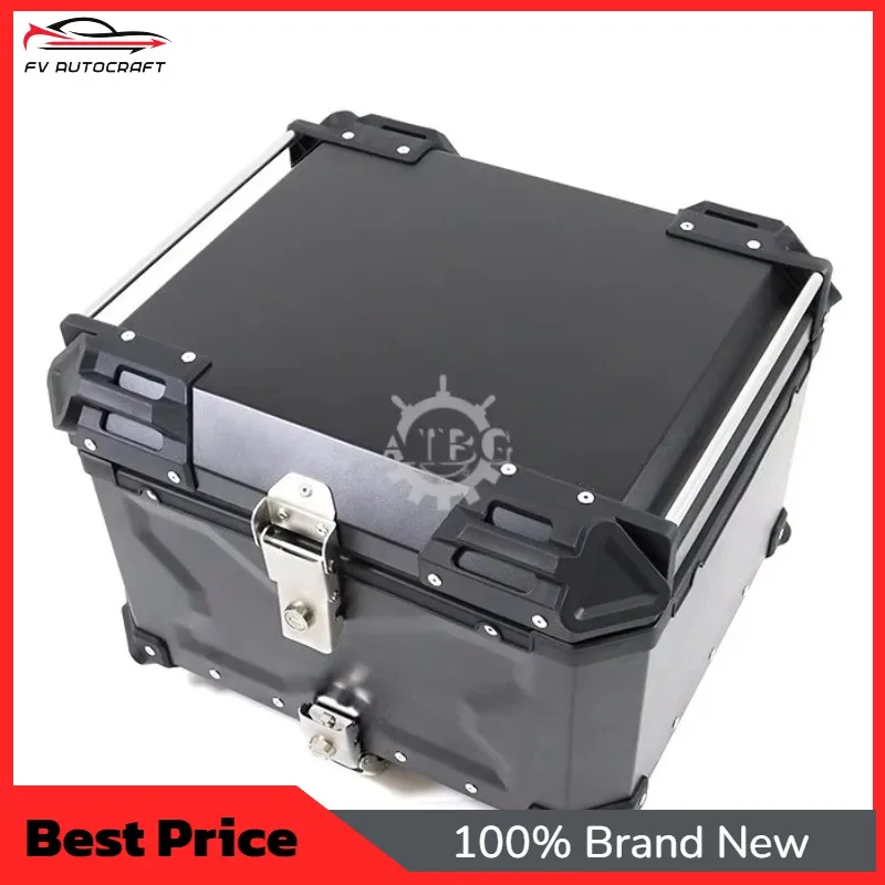 【2026】Universal Motorcycle Rear Box 45L Large Capacity Top Case New Carrier Storage TailBox Square Mounting Base With Security L