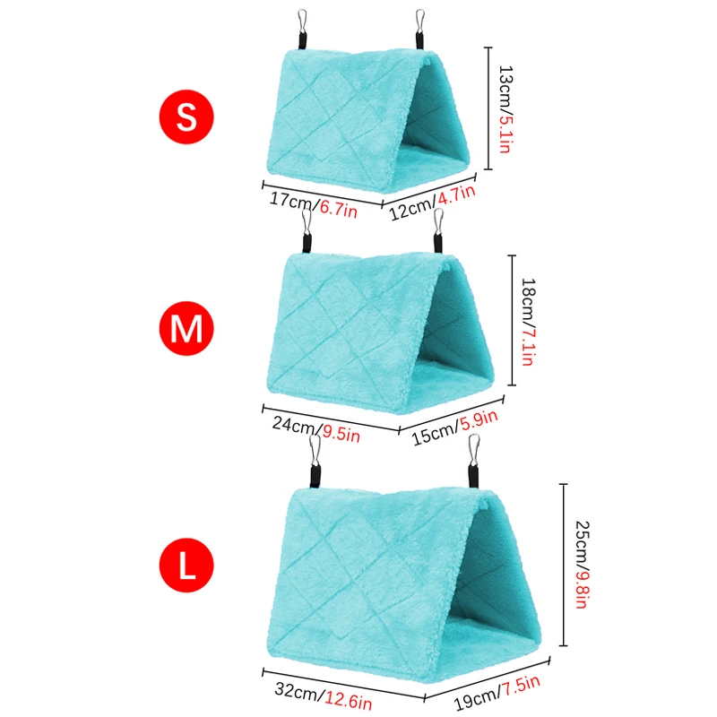 الشتاء الحيوانات الأليفة الطيور الببغاء أقفاص الدافئة أفخم أرجوحة كوخ خيمة سرير معلقة كهف للنوم وتفريخ الطيور الملحقات