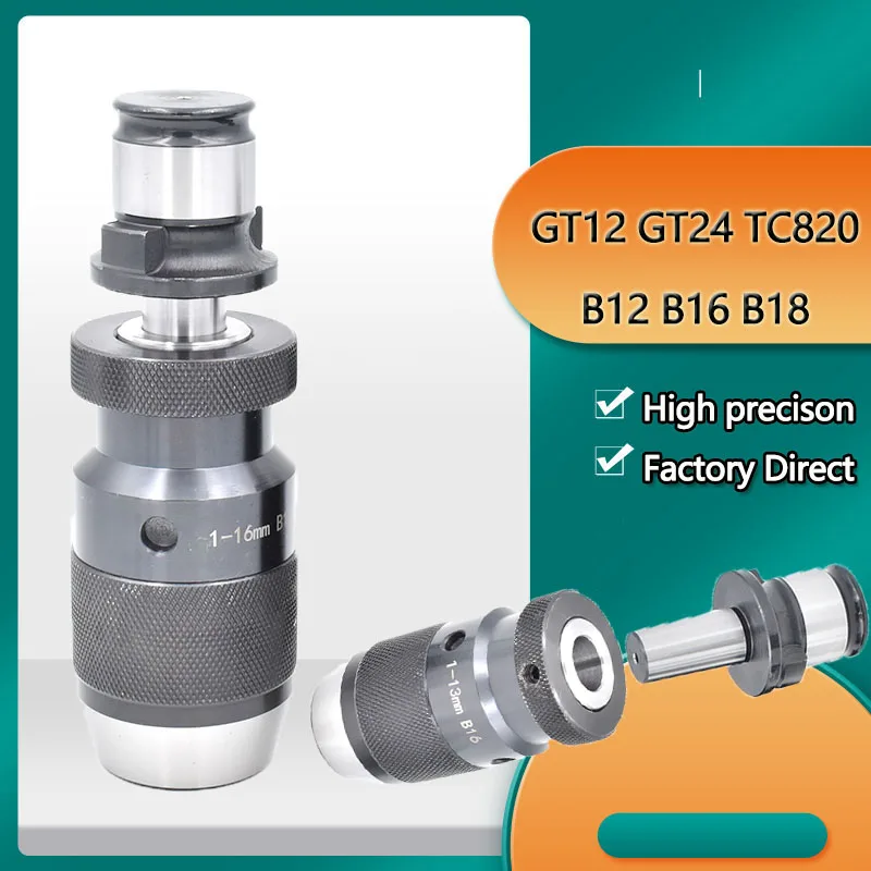 

1Set GT12 GT24 TC820 Adapter sleeve B12 B16 B18 Keyless Self tightening chuck tapping drilling machine tools