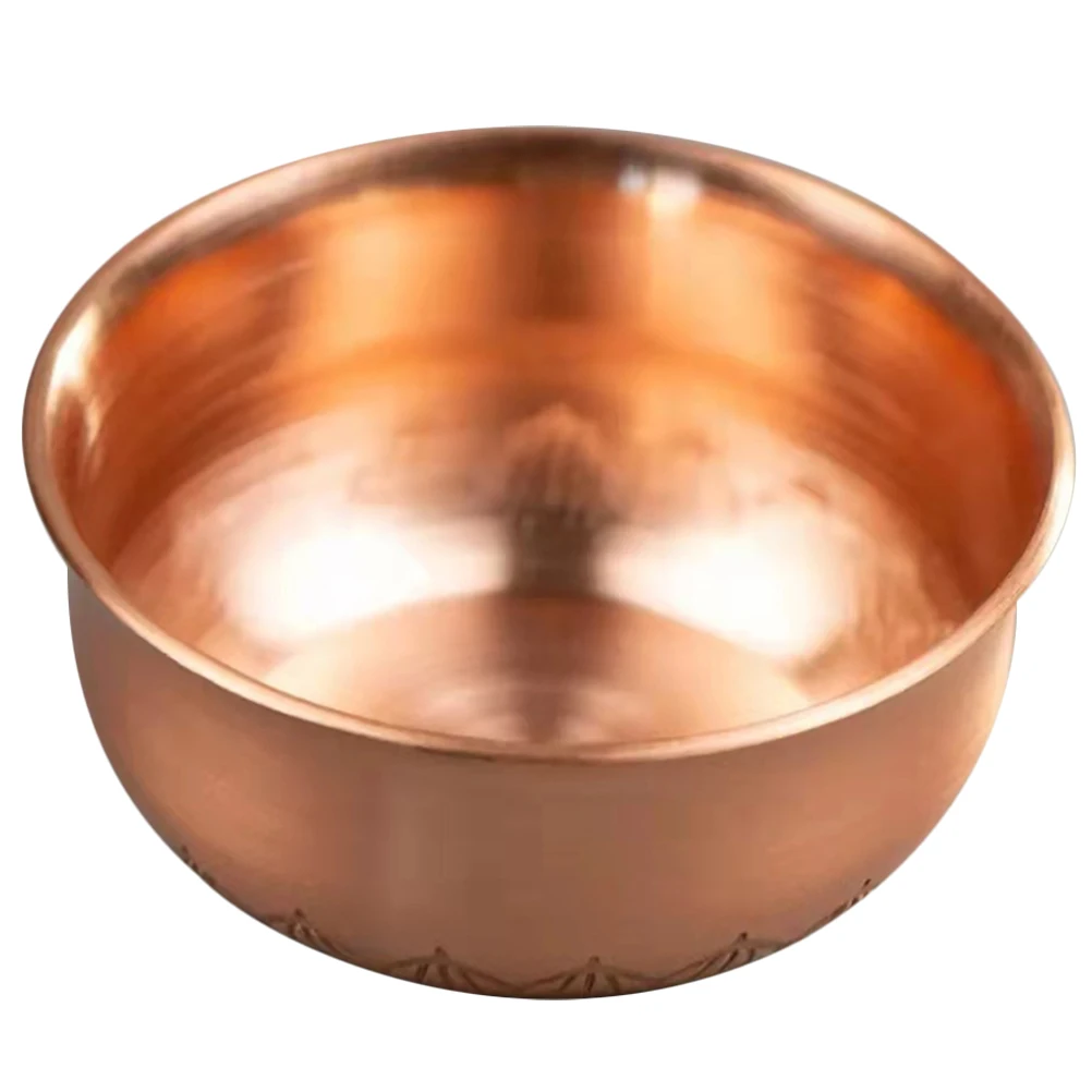 

Copper Drinking Cups Pink Glass Ritual Bowl Small Size Offering Cup Home Supply Decorative Buddhism Holy Metal Cup