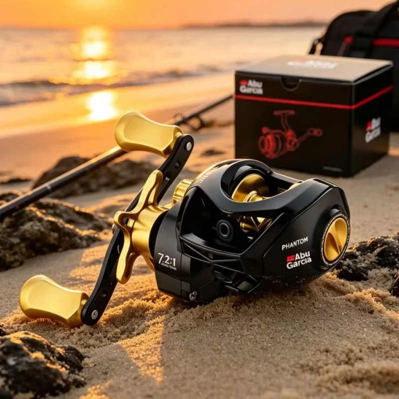 Neue Abu Garcia Angelrollen mit Maximalbremse 8kg, Ultraleichte Casting-Rolle, Angelrolle für Barsch- und Hechtangeln, Angelzubehör – Detail 7