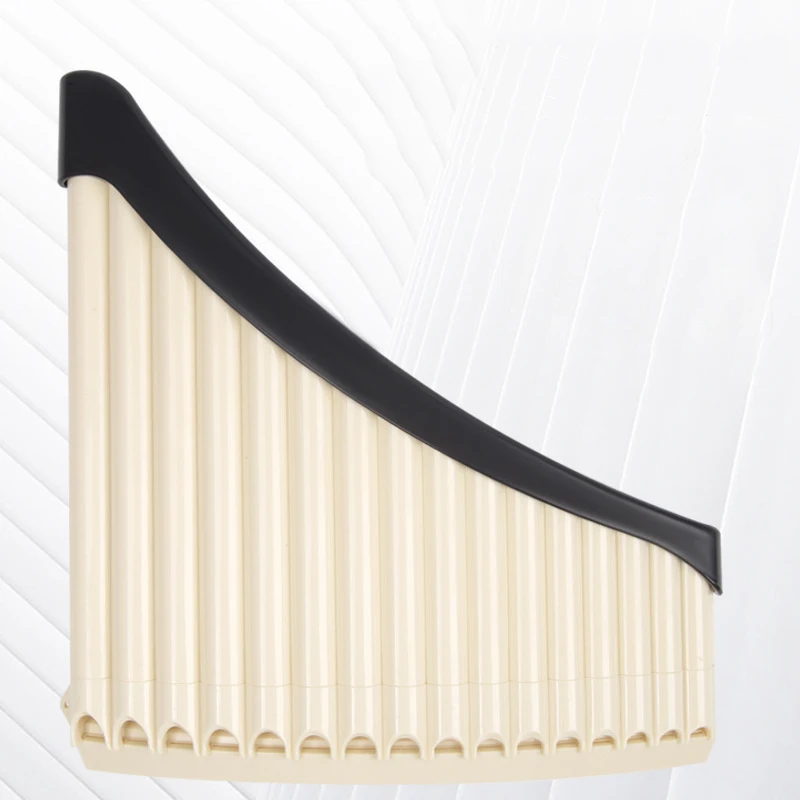 

ABS Plastic Curved Students Pan Flute 18/16 Tone C Key Pipes mouthpiece included Panpipes Detachable Bottom Bracket