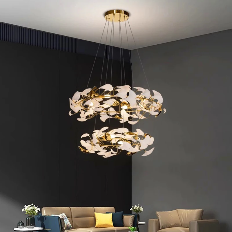 Modern home decoration crystal chandelier, stair Pendant lamp, living room Pendant lights, interior lighting