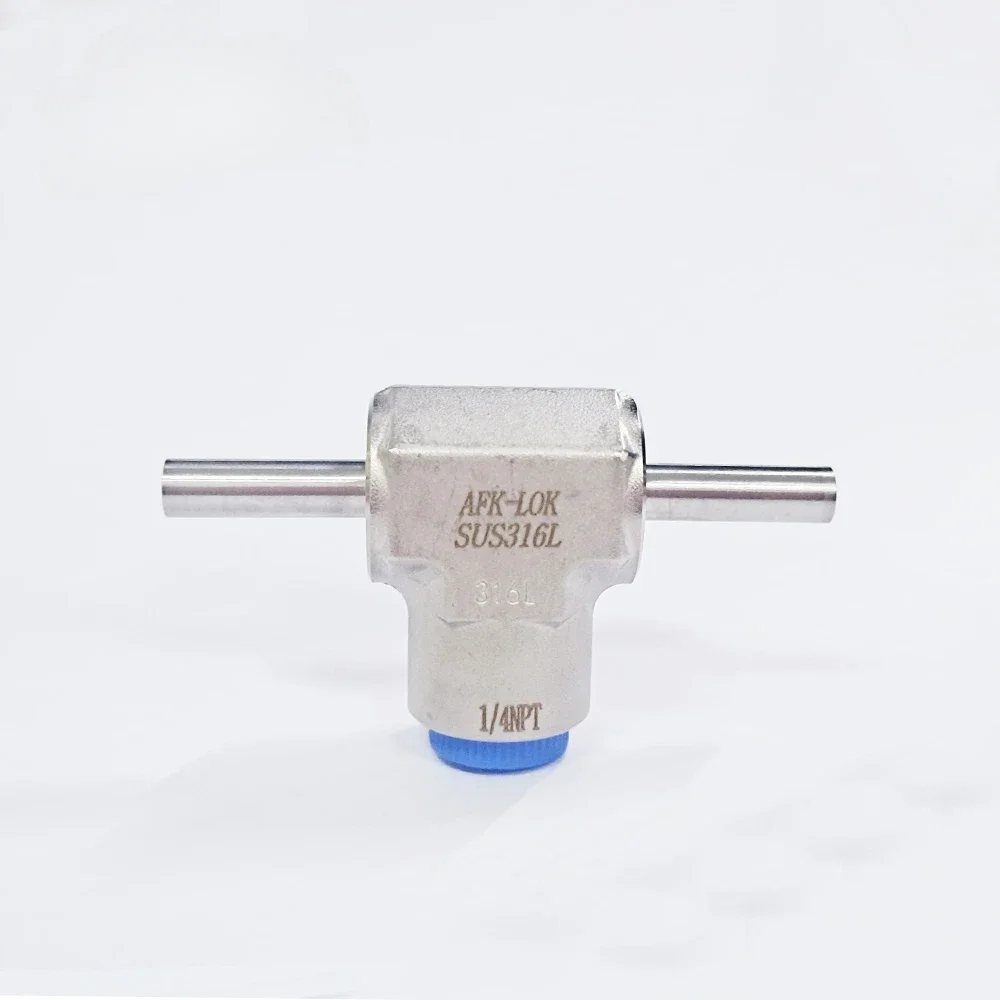 316L Stainless Steel NPT Female Welded Tee Adapter AFKLOK Centralised Gas Supply System for Laboratory Gas Lines tools