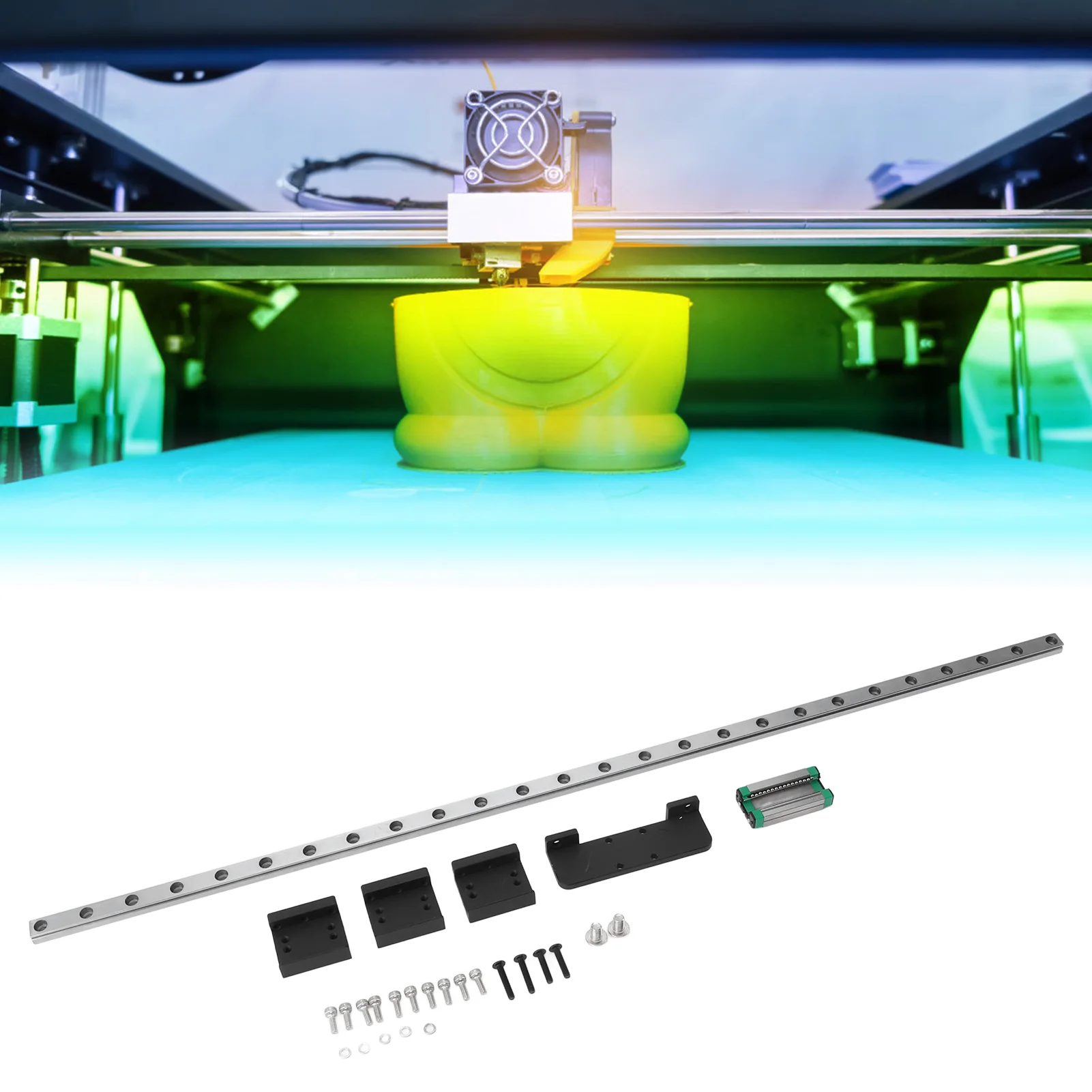 

3D Printer Linear Rail High Carbon Cr Steel X Axes Linear Rail Guide Kit for Neptune 3 Max 4 Max