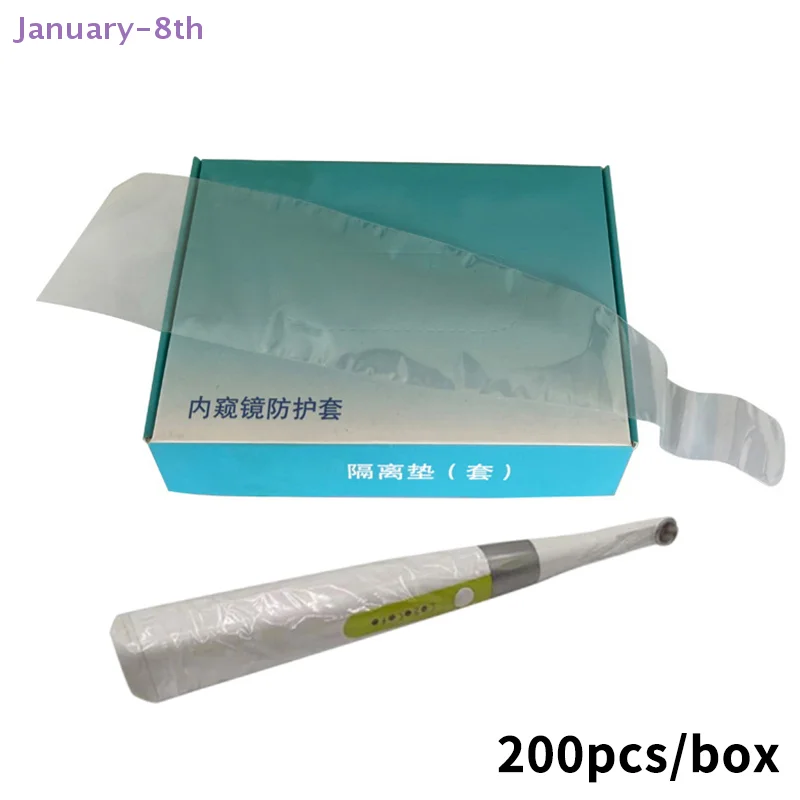 200Pcs/box Disposable Dental Protective Film Contamination Cover Protective Film Sheath Sleeve Cover Intraoral Camera Sheath