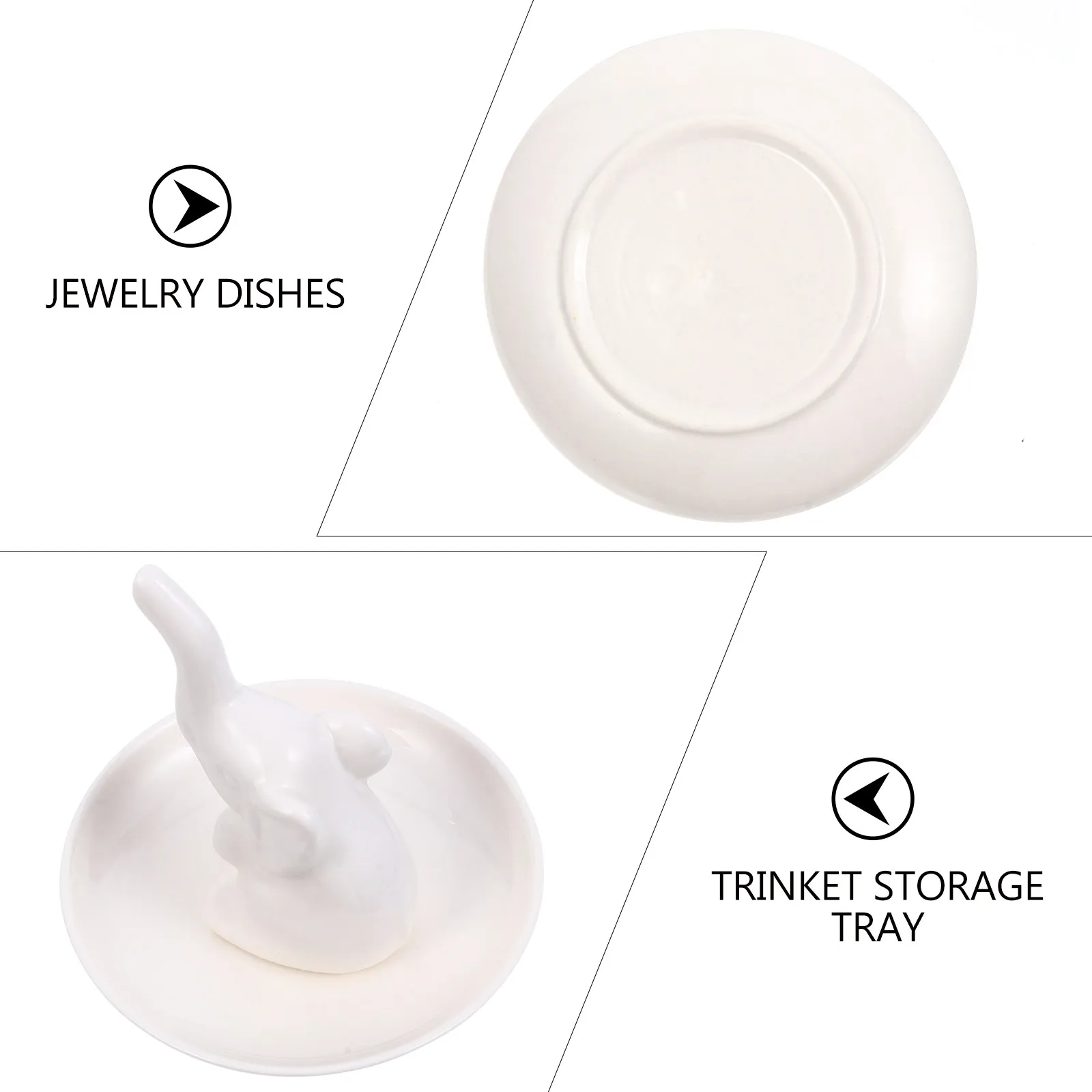 

Керамическая тарелка для украшений в форме слона, 1 шт., декоративный органайзер для хранения колец, ожерелий, серег, браслетов