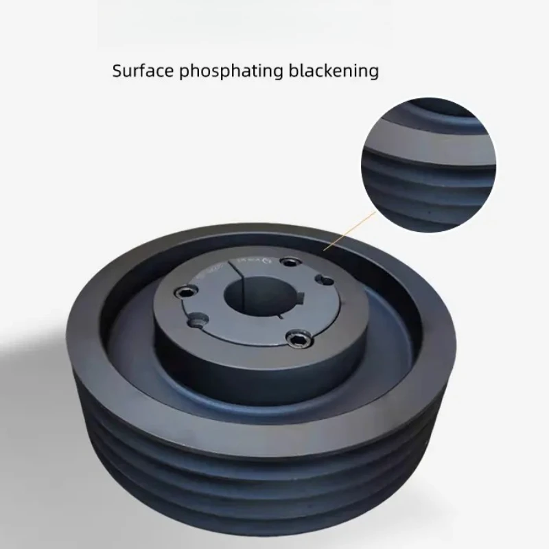 Taper‑Lock Bush Pulley European Standard SPA SPB SPC SPZ V‑Belt Pulley Phosphating Surface for Motor Drive