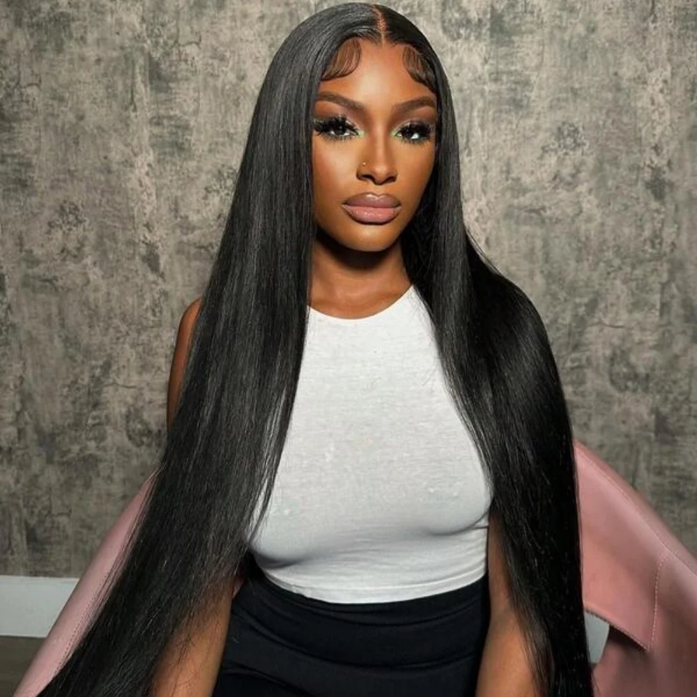 

250% Плотность Кости Прямые 13x4 Парики Фронта Шнурка Человеческие Волосы Предварительно Сорванные Бесклеевые Парики Фронта Шнурка Человеческие Волосы Для Женщин