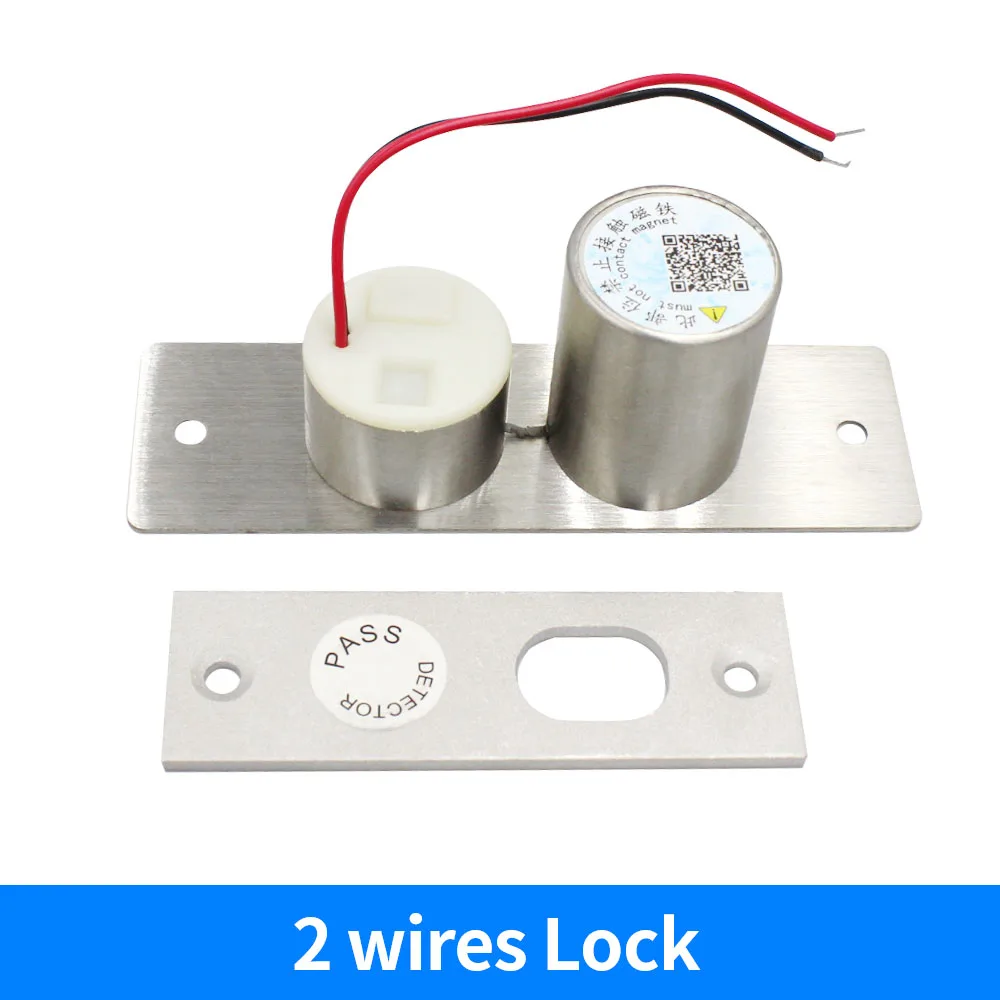 Système de contrôle d'accès de porte, serrure de porte en verre magnétique électrique, boulon Rrop, 