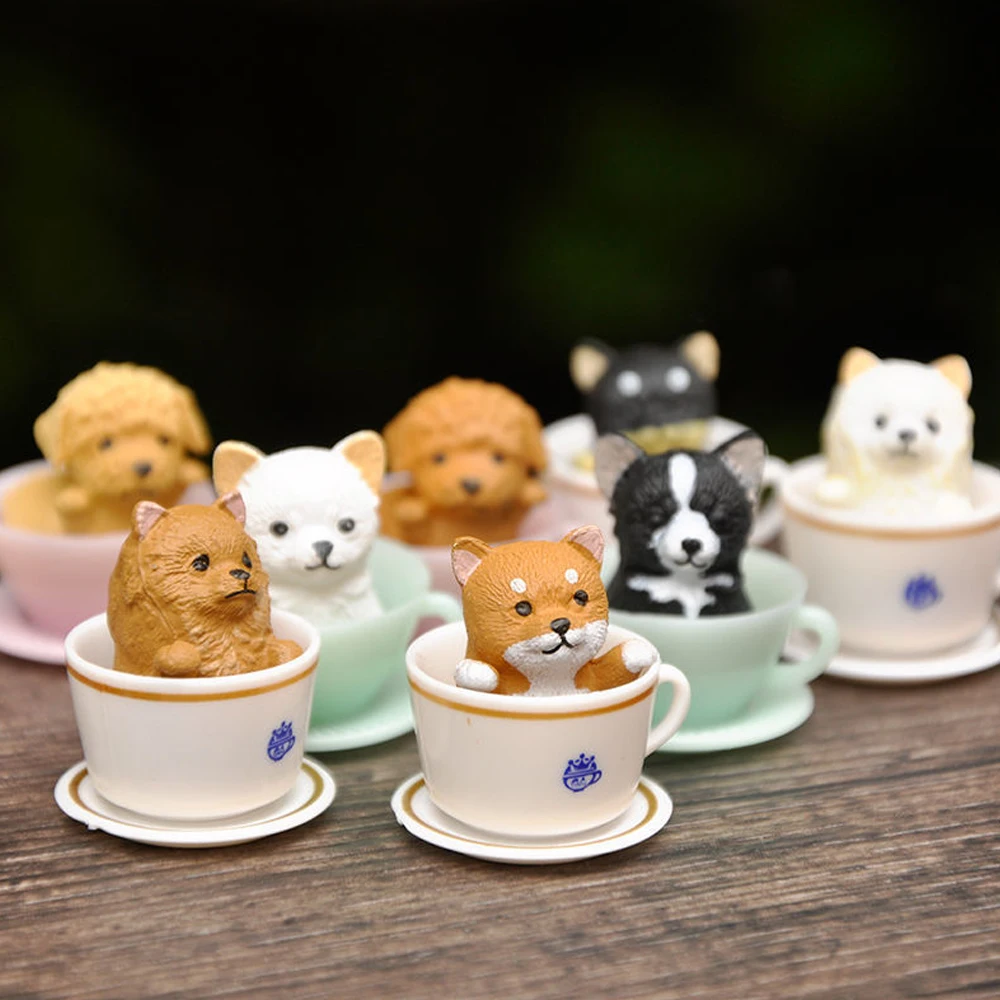 8/16pcs niedlichen Hund Katze Miniatur Ornamente Welpen Kätzchen Figuren Modell Geschenke für Kind Kinder Geburtstag Schreibtisch Auto Garten Wohnkultur Dropshipping Großhandel – Detail 5