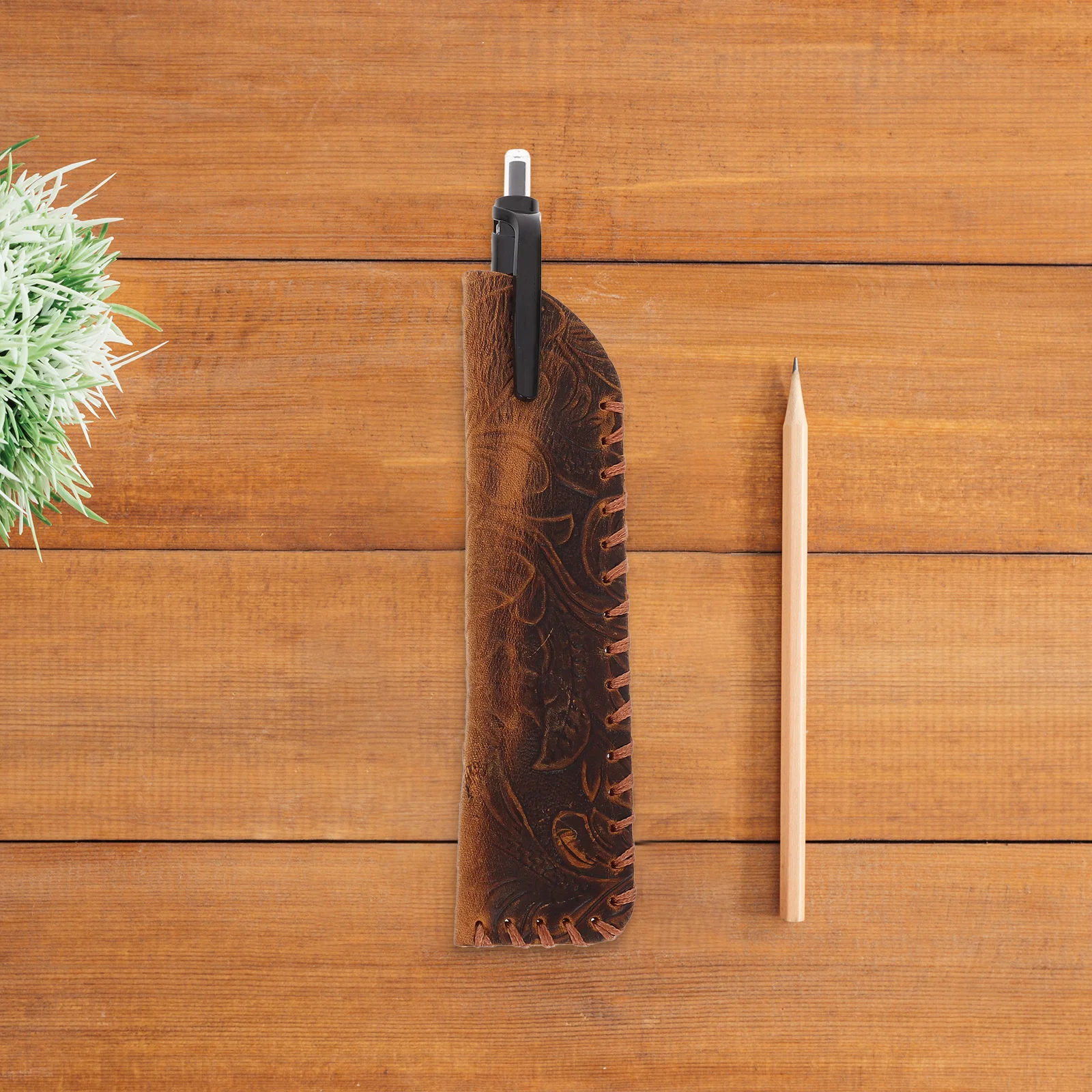 Pen Sleeve Vintage Style Compact Protective Case Portable Pen Pouch Pencil Holder for Fountain Ballpoint Storage