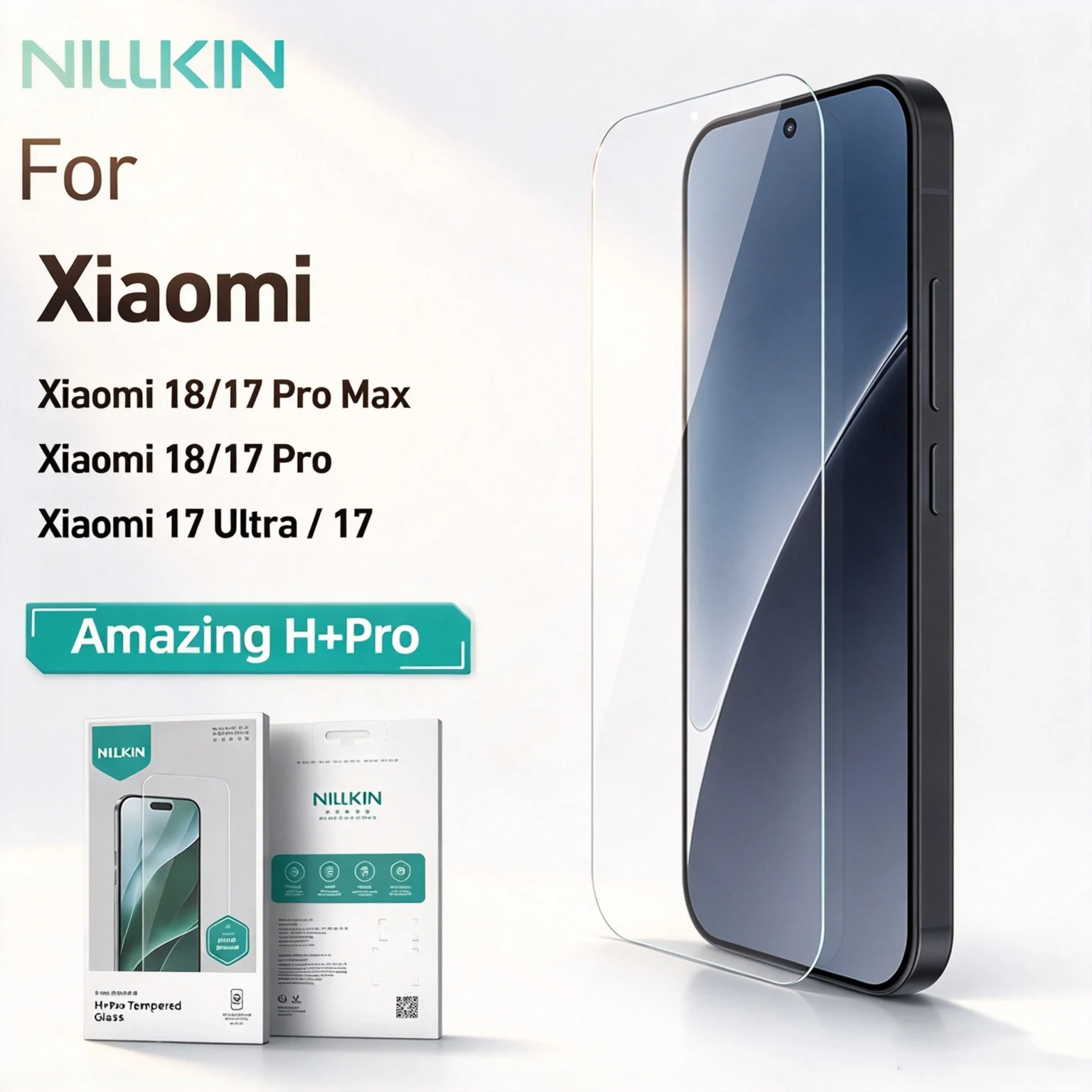 NILLKIN H+ Pro Series Panzerglas für Xiaomi 18 17 Pro Max 18 17 Pro 17 Ultra 17 9H Anti-Explosions-HD-Displayschutzfolie