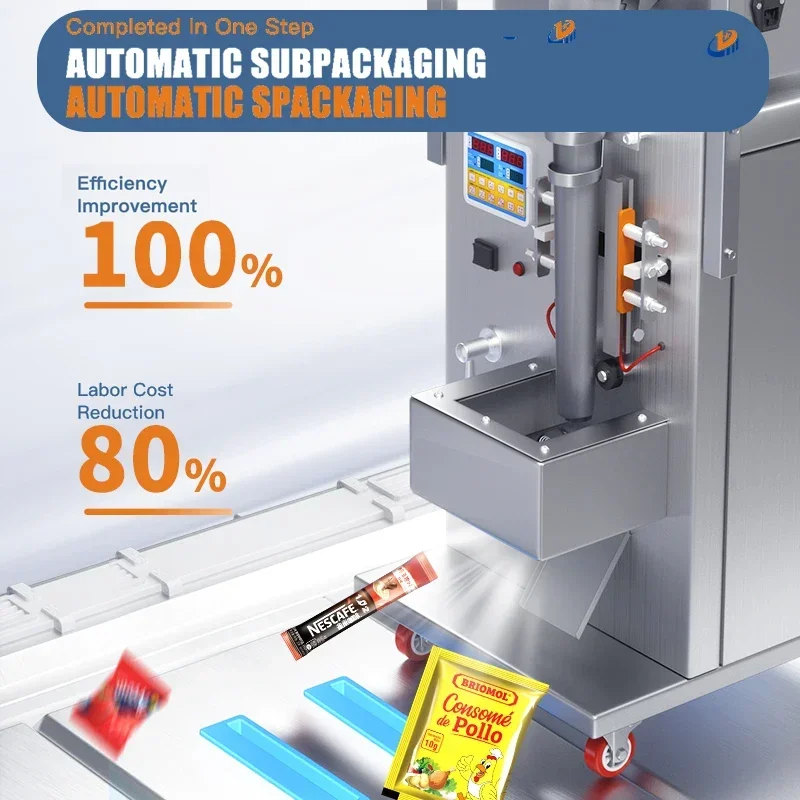 Automatic Vertical 5g Sugar Sachet Filling Sealing And Packing Machine 1kg Sugar Stick Granule Packaging Machine