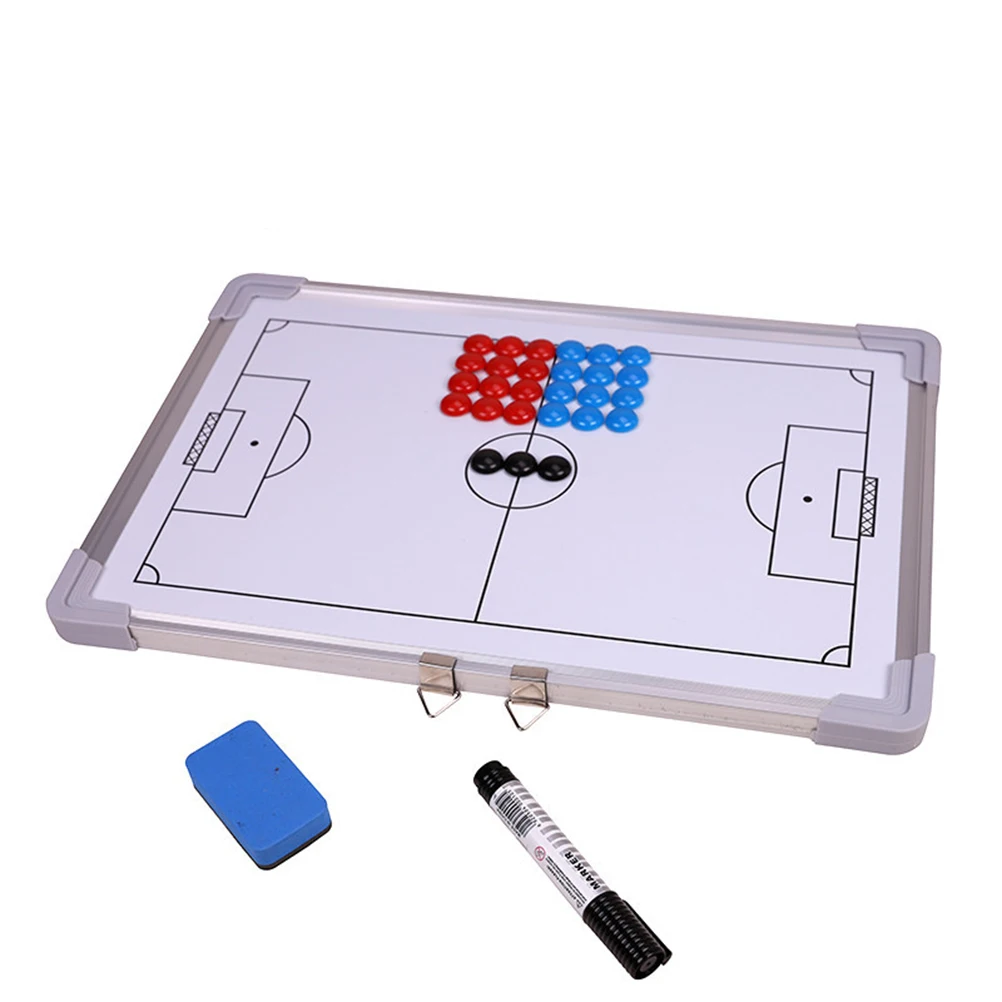 

27 pcs Teaching Football Board Bright Colorful Training Aluminum Alloy Portable Soccer Practice Magnet Dry Erase Team