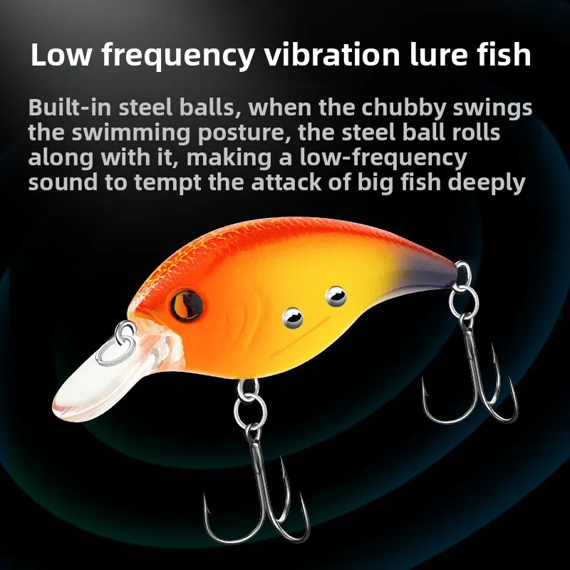 60mm 10g hochet son Wobblers pour brochet bar Thrill tonnerre flottant leurre de pêche artificiel dur appât peu profond plongée manivelle