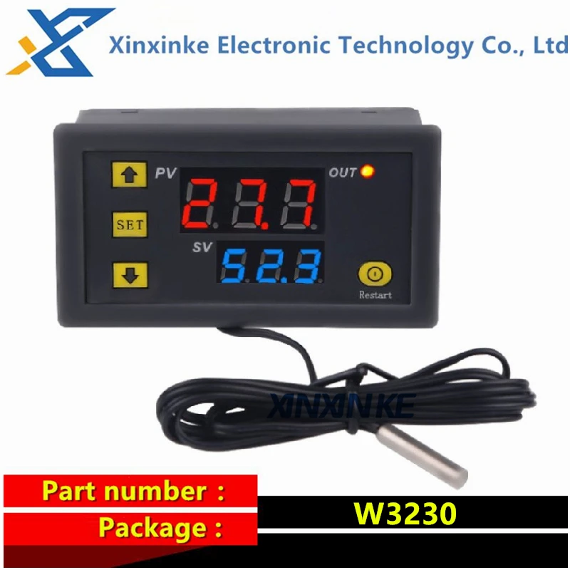 W3230 High Precision Temperature Controller Digital Display Temperature Controller Module Temperature Control Switch Micro Tempe