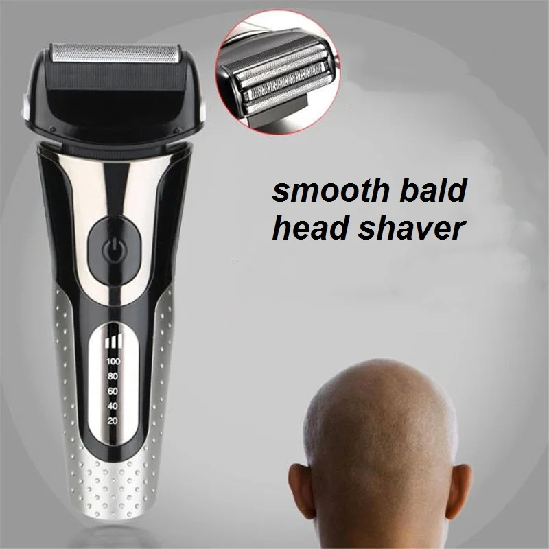 Wet Dry Electric Bald Head Shaver 3D Float Razor For Balder Man Foil Mesh Close Shaving Clipper Male Smooth Skin Haircut Trimmer