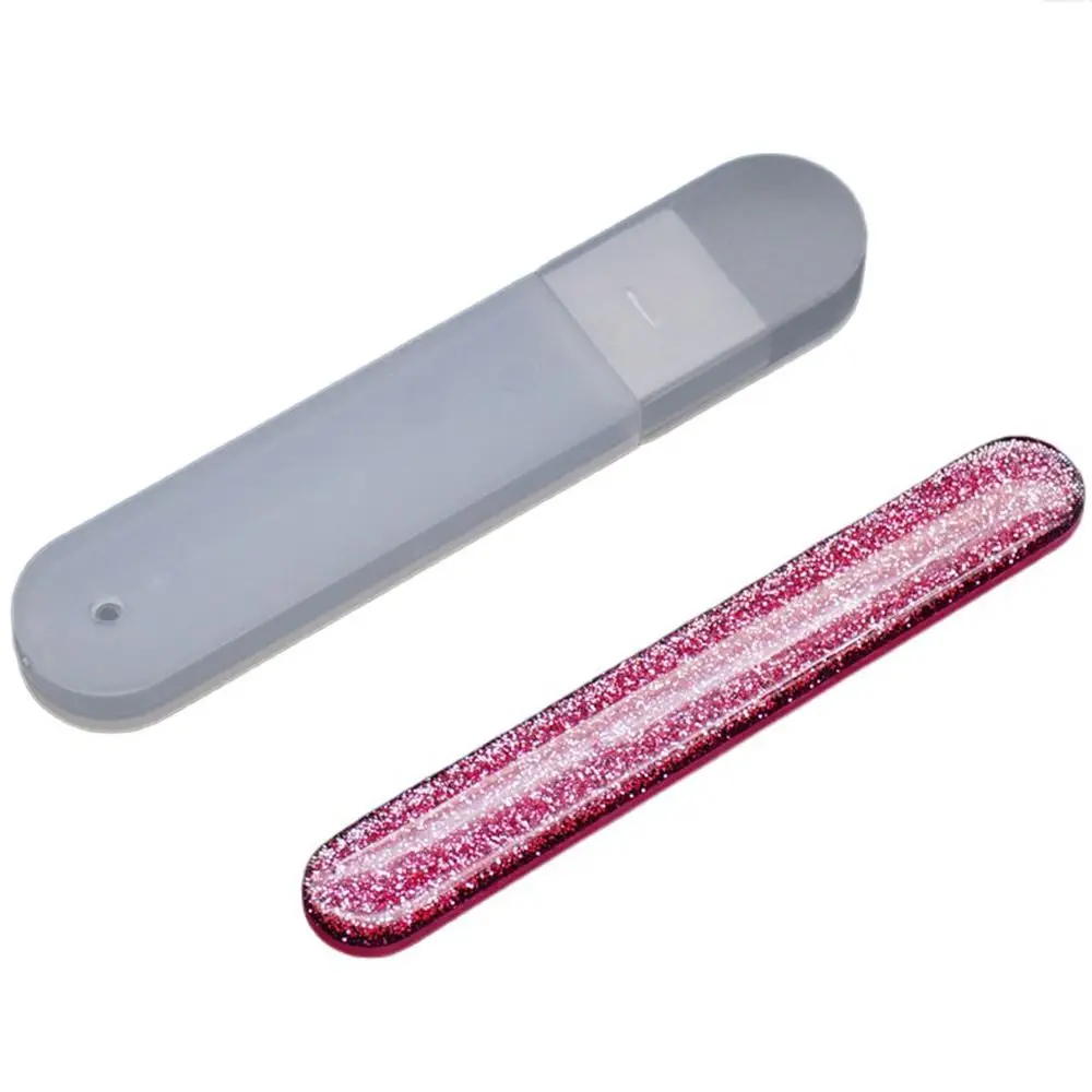 Professional Nano Glass Nail File Colorful Glitter Nail Polishing Strip Smoothing Double Sided Polishing Stick Manicure Tool