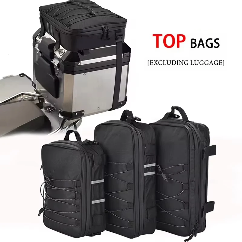 Waterproof Motorcycle Top Bag Expandable Tail Luggage Bag For R 1200 1250 GS LC ADV Top Box Panniers Bag Case Luggage Bags