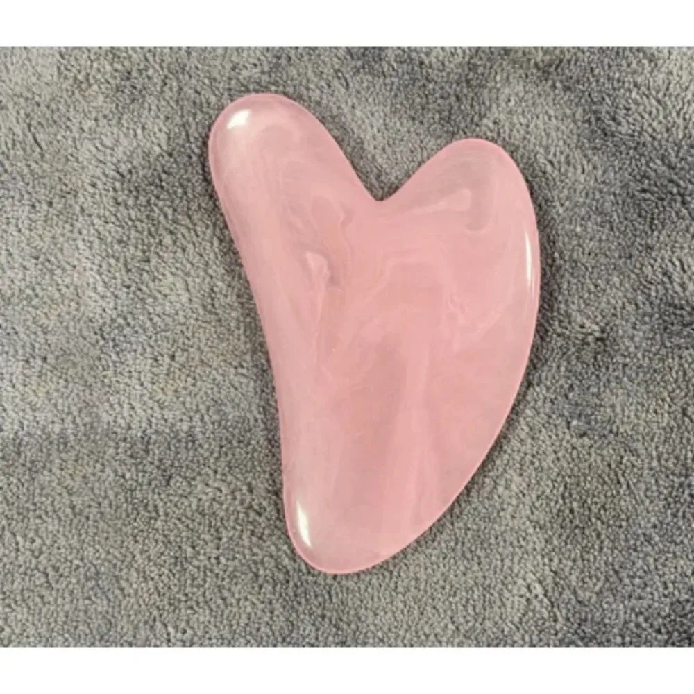 Rose Quartz Scraper Natural Resin Gua Sha Scraper Board Facial Lifting Anti-Wrinkle Massage Board Body Beauty Spa Massage