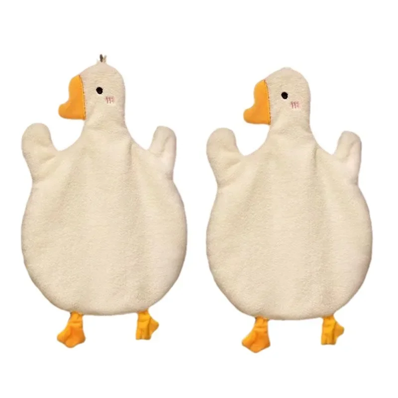 Cute Goose Hand Towel, Adorable Style, Hangable Kitchen Home Cloth, Absorbent Towel, Bathroom Handkerchief