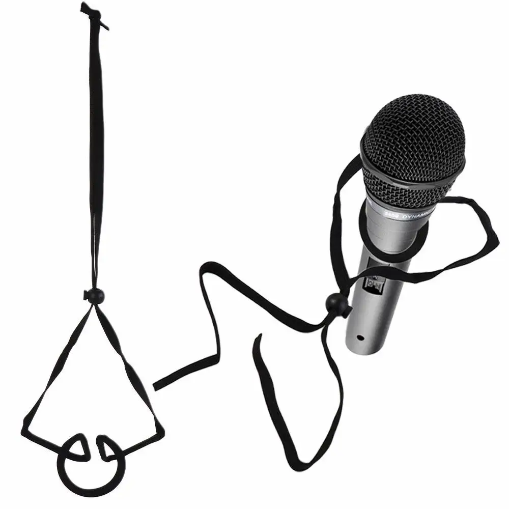 

Hands Free Neck Microphone Holder Magic Tricks Performing Mic Holder Stand Mentalism Black Microphone Holder Close Up