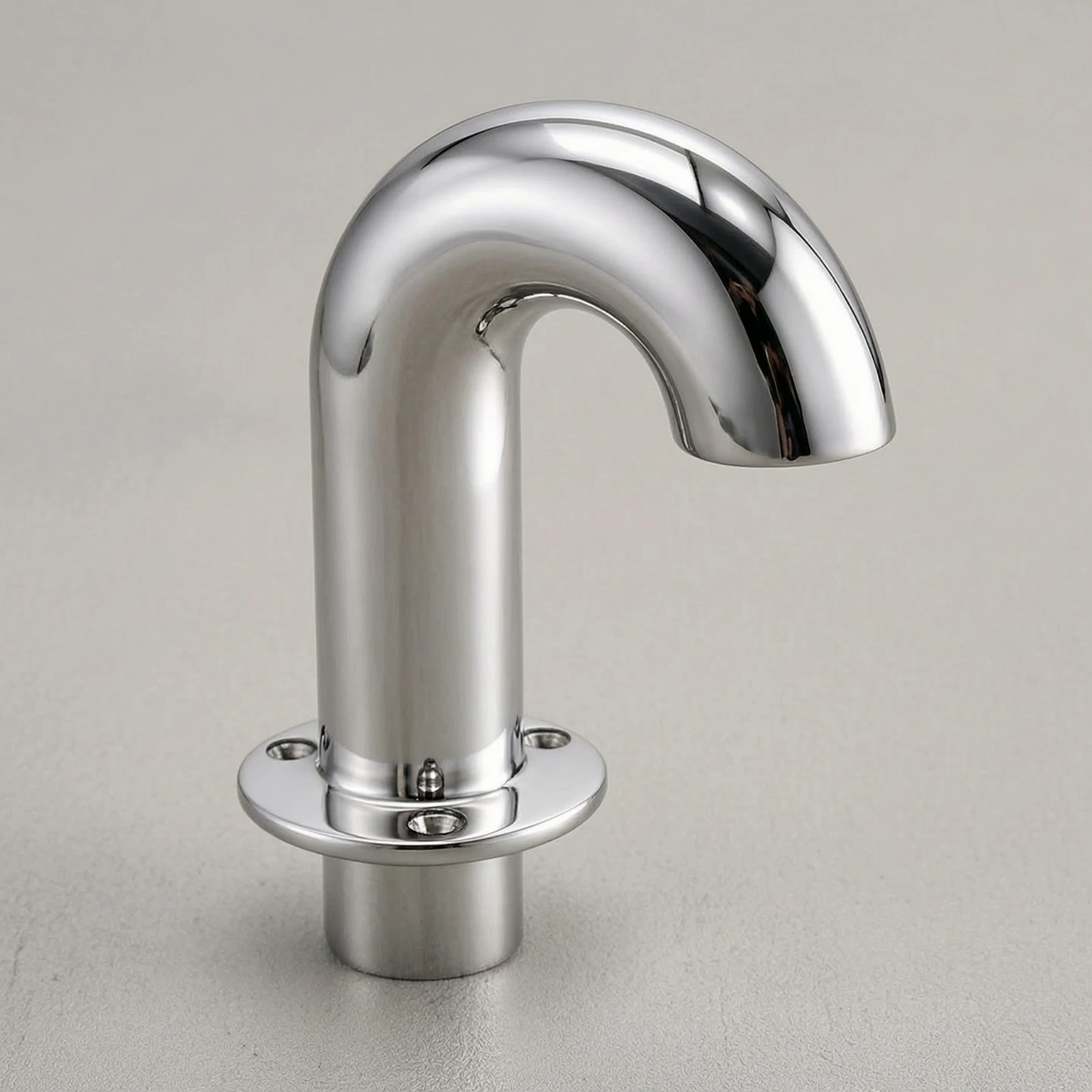 Gooseneck with Flanged Base Polished Stainless Marine Plumbing Vent Pipe Connector Anti Oxydation Deck Mounted for Boat