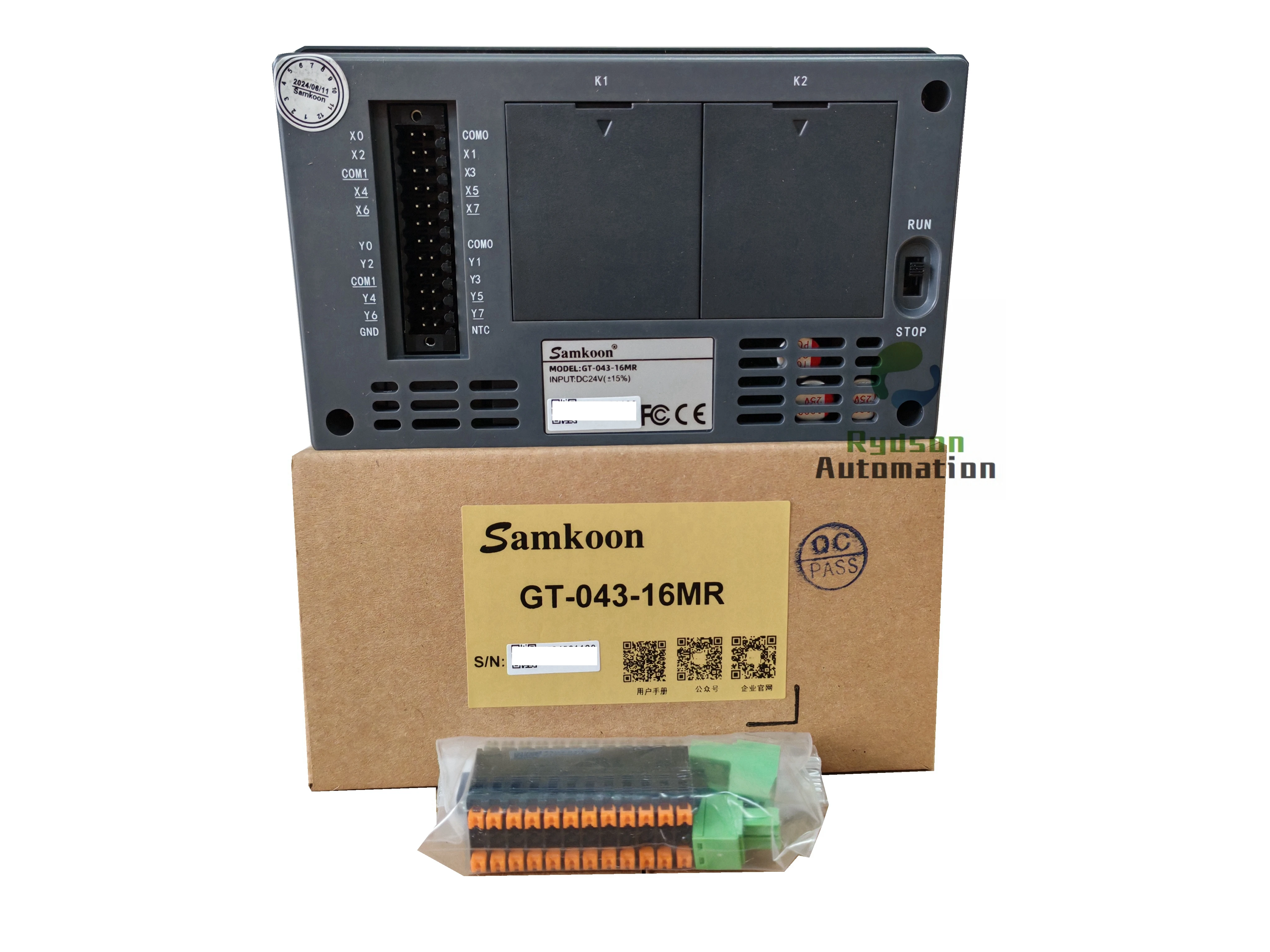 Imagem -02 - Tudo-em-um Touchscreen Máquina Tudo-em-um Samkoon Hmi Resolução Plc 4.3 Gt04316mr Plc 480x272 Gt-043-16mt