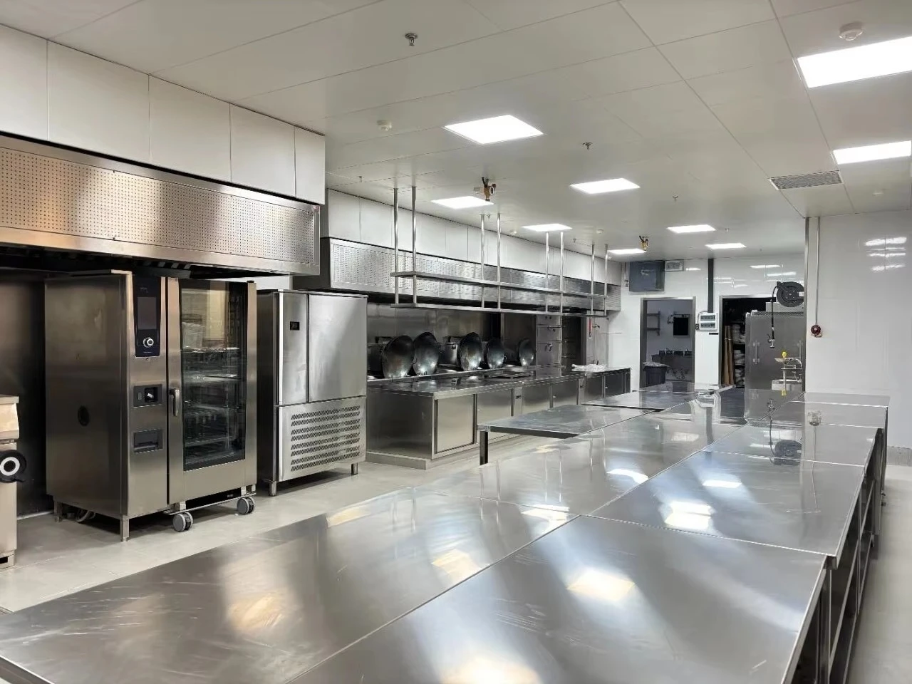 Hot Selling Lubo Lanshi Stainless Steel Silver Commercial Heavy Duty Catering Kitchen Equipment Modern Design 1 Year Hotel