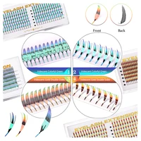 Nueva moda brillante oropel Comic Spire extensión de pestañas holográfica Manga pestañas postizas Anime pestañas coloridas para Navidad