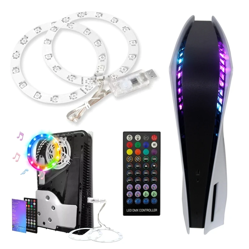 For Console Led Gaming Neons Lights Strip RGB Led Light 8 Colors 400 Effects