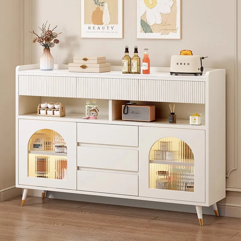 

Ультратонкий обеденный боковой шкаф из каменной плиты 20 см, простой современный чайный шкаф, легкий роскошный шкаф в кремовом стиле, встроенная стена