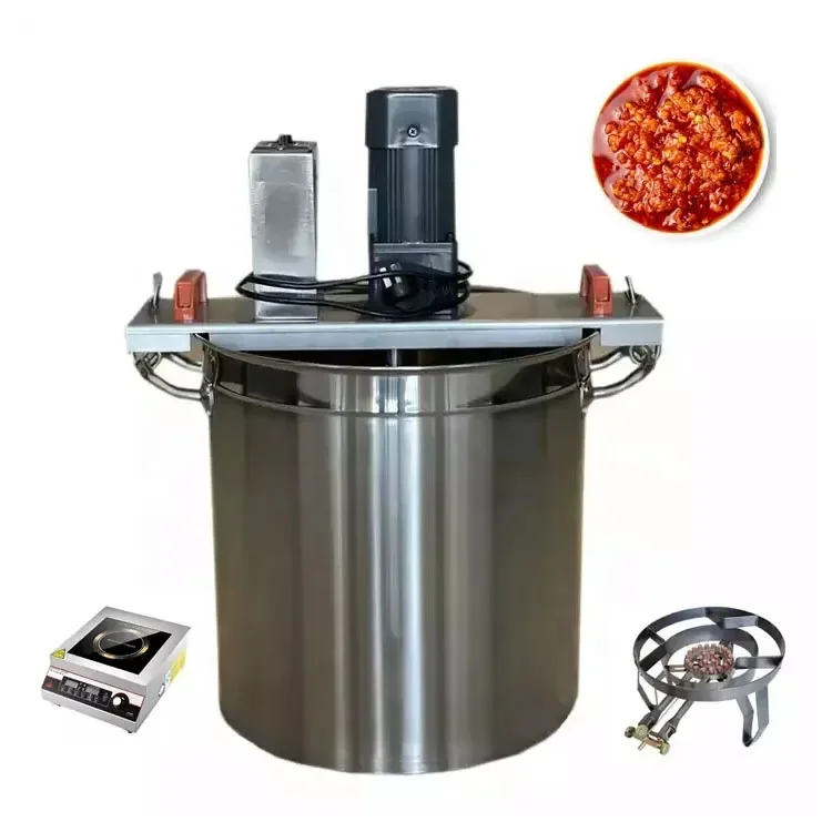 10Kg Cooking Pot Jam Sauce Candy Soup Honey Syrup Cooker Garlic Chili Sauce Stir Frying Machine Chili Sauce Mixer