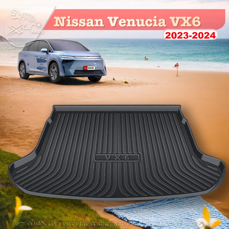 

For Nissan Venucia VX6 2023-2024 Custom Fit Car Trunk Mat All Season Black Cargo Mat 3D Shaped Laser Measured Trunk Liners