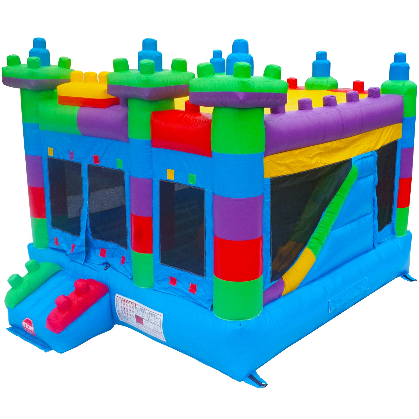 Casa gonfiabile commerciale di rimbalzo in PVC per bambini grandi, grande casa da salto con scivolo incorporato, festa di compleanno nel cortile all'aperto