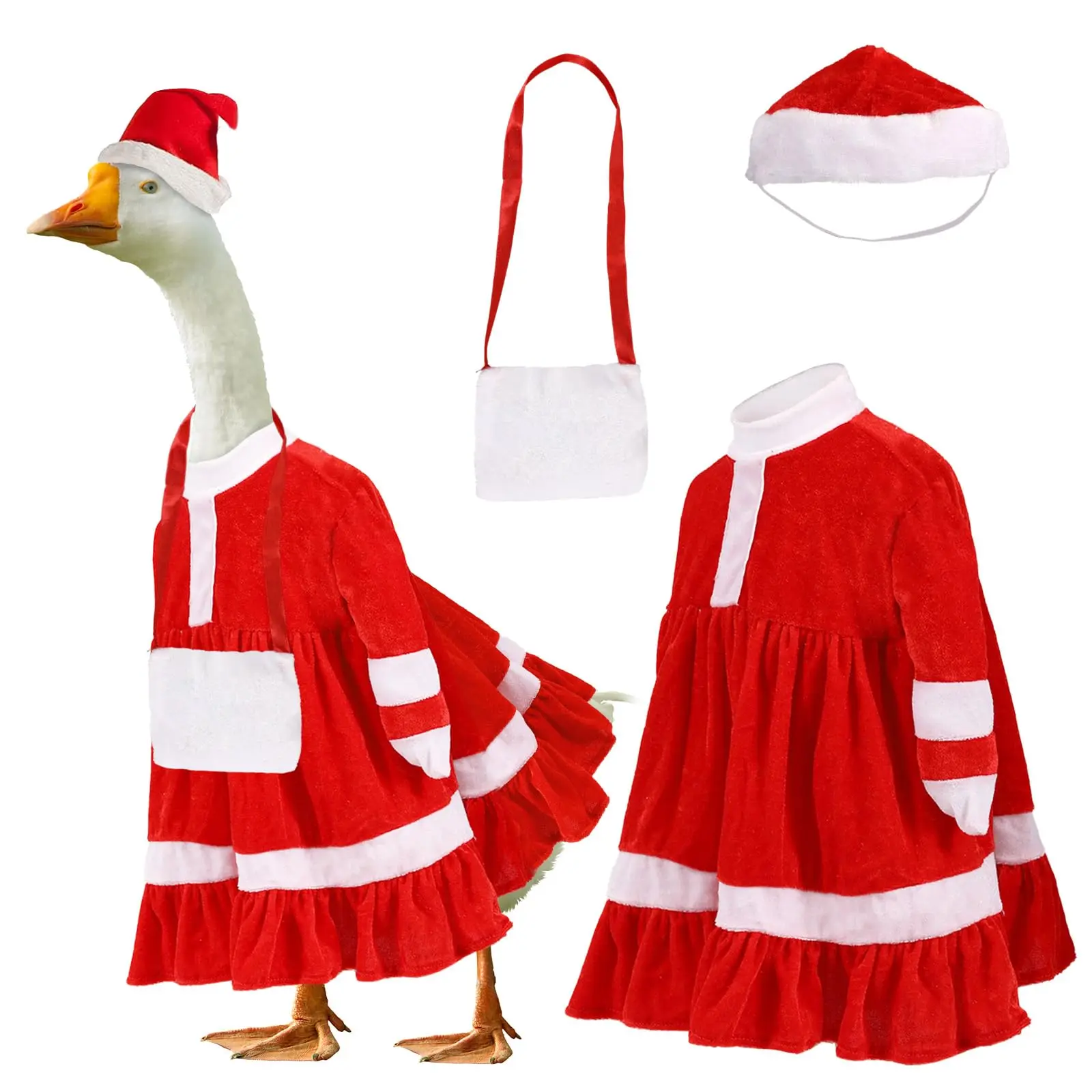 Porca ganso outfits natal halloween cosplay traje de ganso com chapéu roupas para estátua de ganso ao ar livre quintal gramado pátio decoração