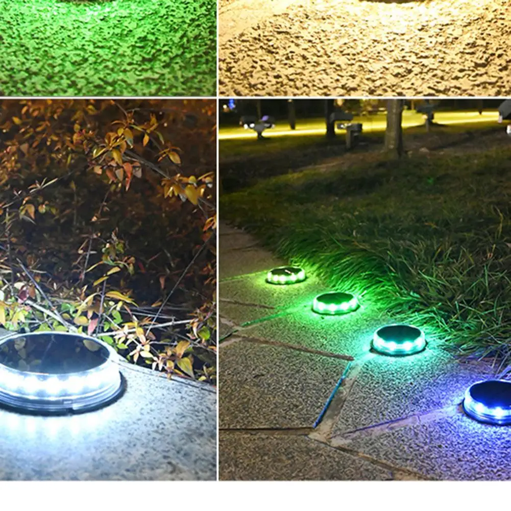 Solar Powered Ground Lights 4 Pack LED Solar Lights In Ground Solar Landscape Light For Patio Lawn Yard Pathway