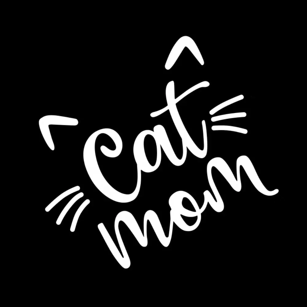 

Car Sticker Creative Cat Mom Cat's Ears Shape Sticker Vinyl Sticker Car Body Window Personalized Car Decor Accessories