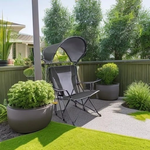 

Sunshade Rocker Outdoor Rocking Chair with Canopy