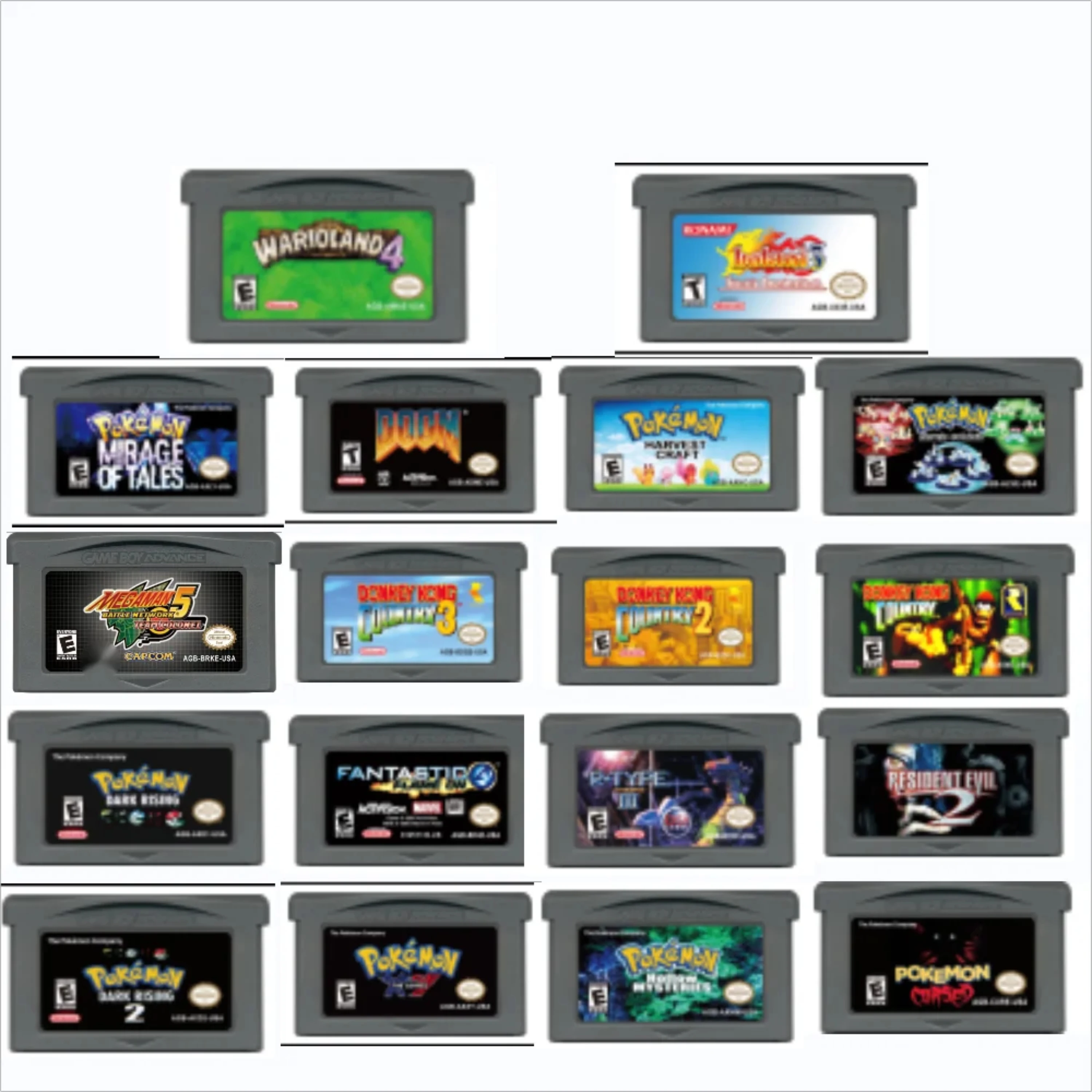 

Картридж для видеоигр GBA, 32-битная карта для игр, альтернативные возможности, Brutal Chaos, черная капля, огненно-красный, Mystery Dungeon